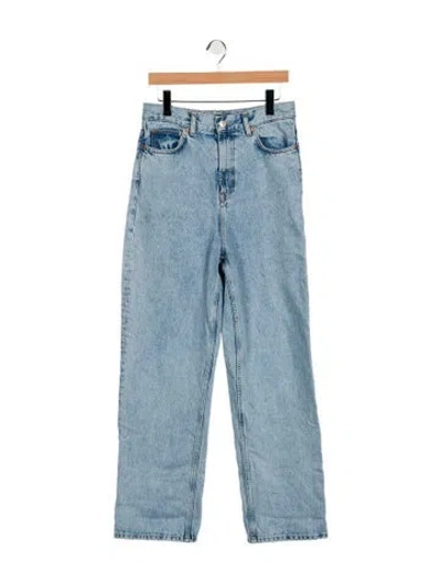 Pre-owned Wardrobe.nyc Mid-rise Straight Leg Jeans In Blue
