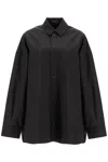 Wardrobe.nyc Mini Shirt Dress With Button Closure In Black
