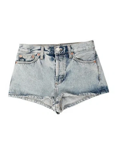 Pre-owned Wardrobe.nyc Mini Shorts In Blue