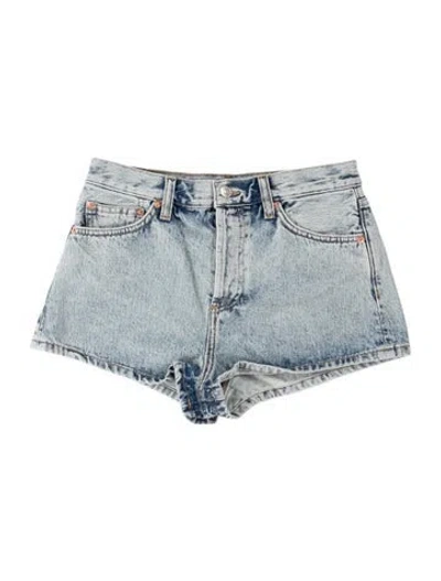 Pre-owned Wardrobe.nyc Mini Shorts In Blue