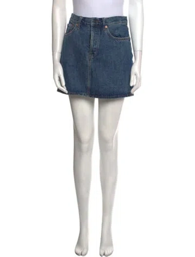 Pre-owned Wardrobe.nyc Mini Skirt In Blue
