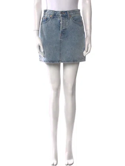 Pre-owned Wardrobe.nyc Mini Skirt In Blue