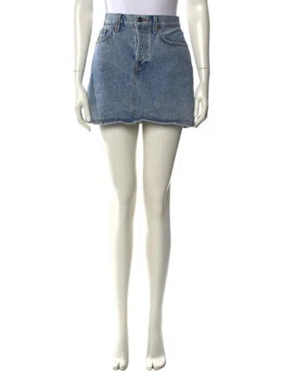 Pre-owned Wardrobe.nyc Mini Skirt In Blue