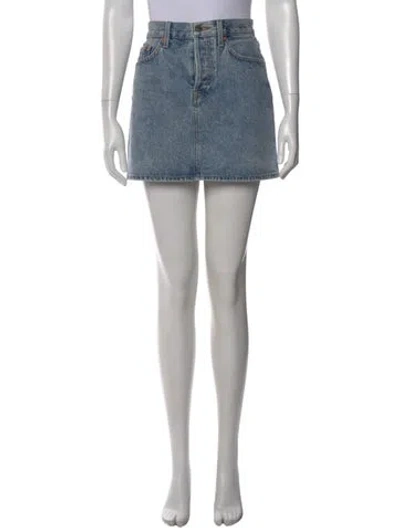 Pre-owned Wardrobe.nyc Mini Skirt In Blue