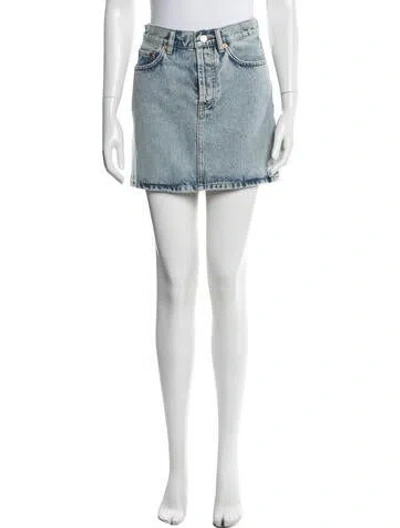 Pre-owned Wardrobe.nyc Mini Skirt In Blue