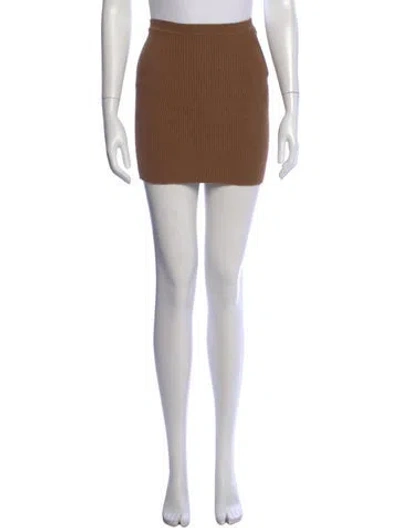 Pre-owned Wardrobe.nyc Mini Skirt In Brown