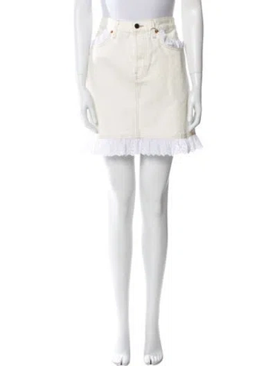 Pre-owned Wardrobe.nyc Mini Skirt In Neutral