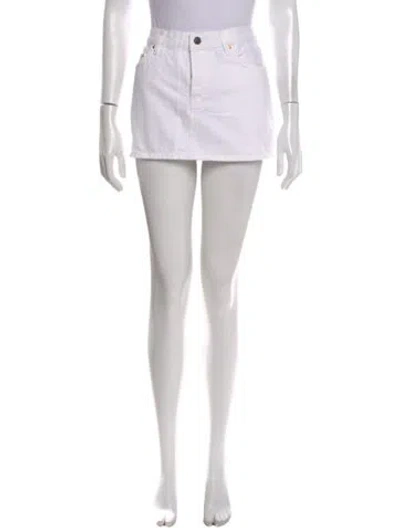 Pre-owned Wardrobe.nyc Mini Skirt W/ Tags In White