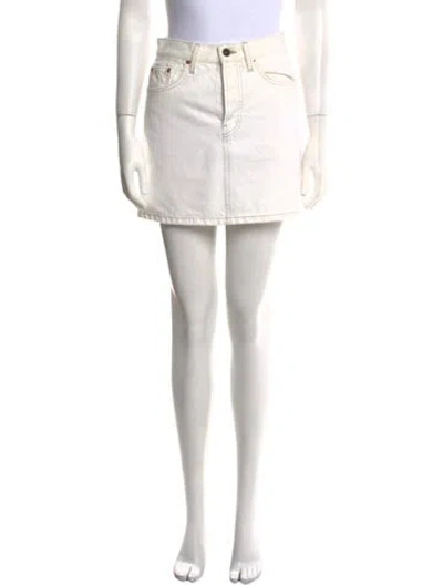 Pre-owned Wardrobe.nyc Mini Skirt In White