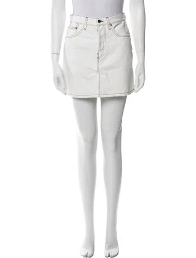 Pre-owned Wardrobe.nyc Mini Skirt In White