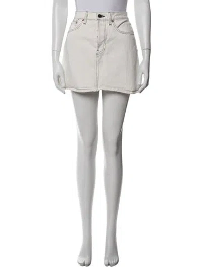 Pre-owned Wardrobe.nyc Mini Skirt In White