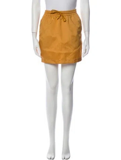 Pre-owned Wardrobe.nyc Mini Skirt In Yellow