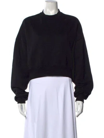 Pre-owned Wardrobe.nyc Mock Neck Long Sleeve Sweatshirt In Black