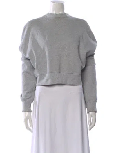 Pre-owned Wardrobe.nyc Mock Neck Long Sleeve Sweatshirt In Gray