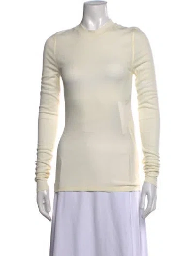 Pre-owned Wardrobe.nyc Mock Neck Long Sleeve Top W/ Tags In Neutrals