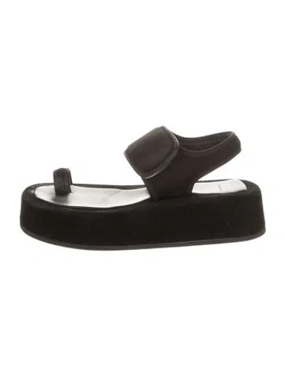 Pre-owned Wardrobe.nyc Neoprene Slingback Sandals In Black