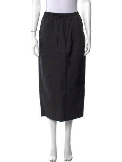 Pre-owned Wardrobe.nyc Nylon Midi Length Skirt In Black
