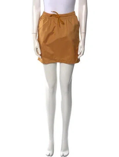 Pre-owned Wardrobe.nyc Nylon Mini Skirt In Yellow