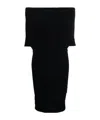 Wardrobe.nyc Off Shoulder Bodycon Minidress In Black