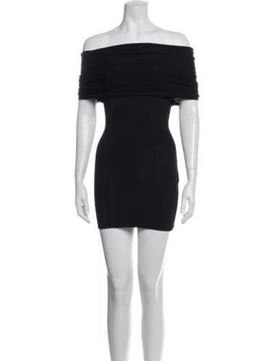 Pre-owned Wardrobe.nyc Off-the-shoulder Mini Dress In Black