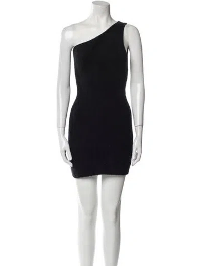 Pre-owned Wardrobe.nyc One-shoulder Mini Dress In Black