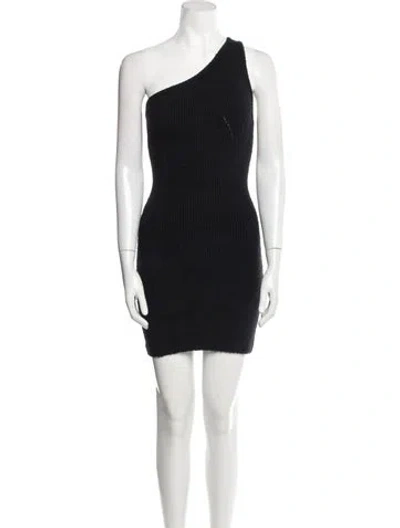 Pre-owned Wardrobe.nyc One-shoulder Mini Dress In Black