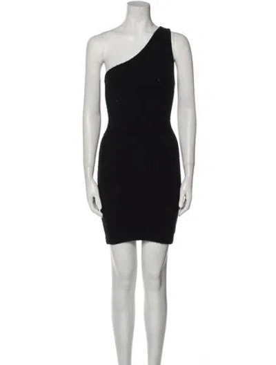 Pre-owned Wardrobe.nyc One-shoulder Mini Dress In Black
