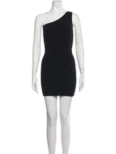 Pre-owned Wardrobe.nyc One-shoulder Mini Dress In Black