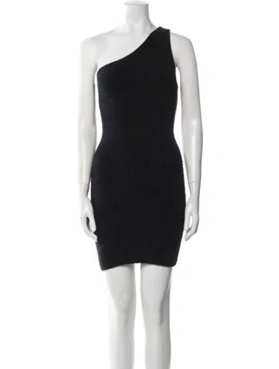 Pre-owned Wardrobe.nyc One-shoulder Mini Dress In Blue