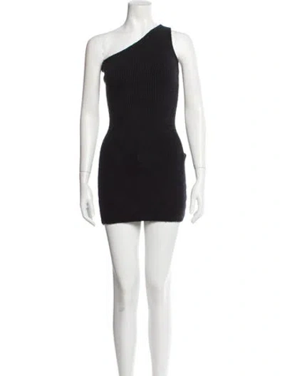 Pre-owned Wardrobe.nyc One-shoulder Mini Dress In Blue