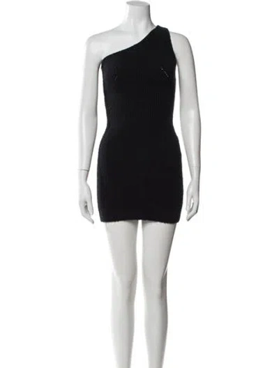 Pre-owned Wardrobe.nyc One-shoulder Mini Dress In Blue