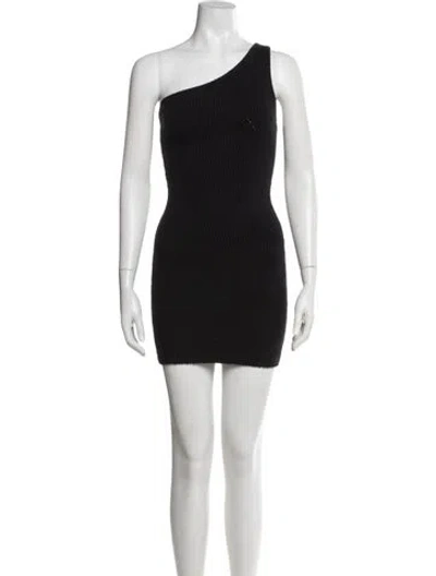 Pre-owned Wardrobe.nyc One-shoulder Mini Dress In Blue