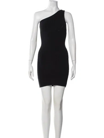Pre-owned Wardrobe.nyc One-shoulder Mini Dress In Blue