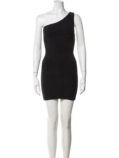 Pre-owned Wardrobe.nyc One-shoulder Mini Dress In Blue