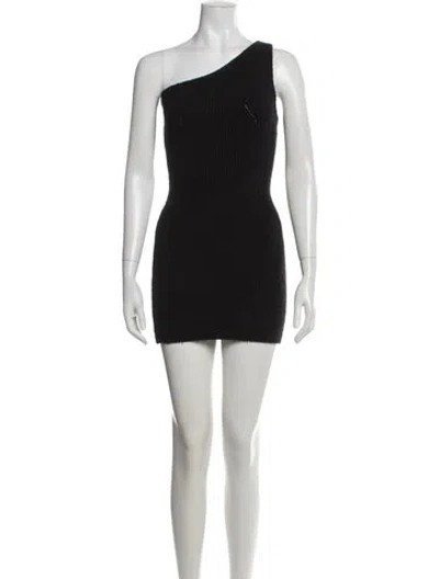 Pre-owned Wardrobe.nyc One-shoulder Mini Dress In Blue