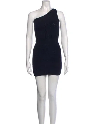 Pre-owned Wardrobe.nyc One-shoulder Mini Dress W/ Tags In Black