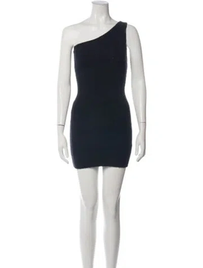 Pre-owned Wardrobe.nyc One-shoulder Mini Dress W/ Tags In Blue