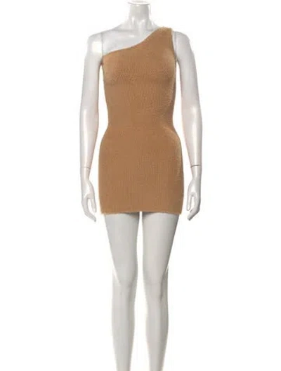 Pre-owned Wardrobe.nyc One-shoulder Mini Dress W/ Tags In Neutral