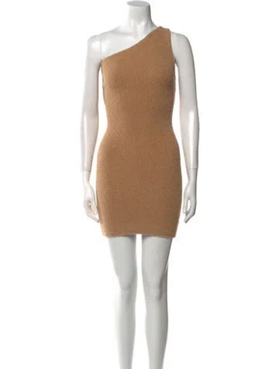 Pre-owned Wardrobe.nyc One-shoulder Mini Dress W/ Tags In Neutral