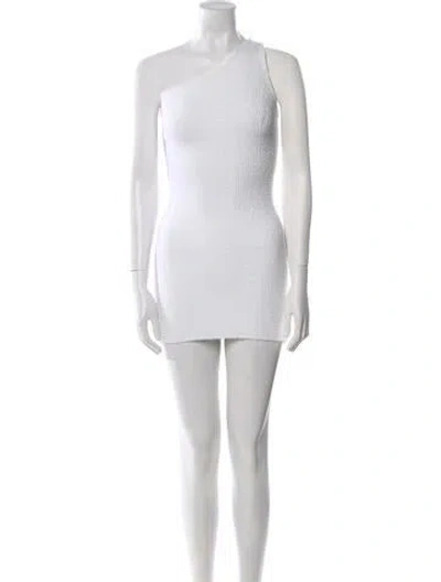 Pre-owned Wardrobe.nyc One-shoulder Mini Dress In White