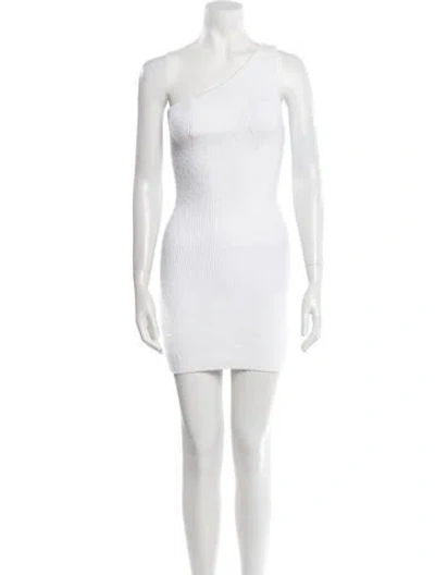 Pre-owned Wardrobe.nyc One-shoulder Mini Dress In White