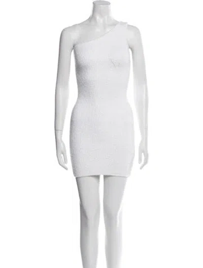 Pre-owned Wardrobe.nyc One-shoulder Mini Dress In White