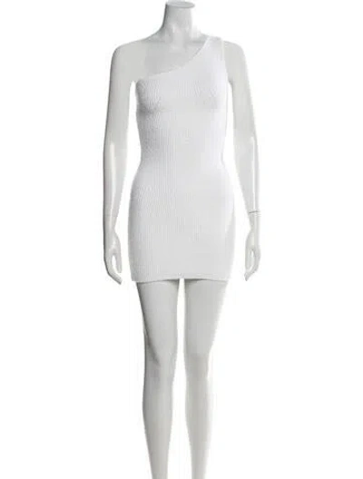 Pre-owned Wardrobe.nyc One-shoulder Mini Dress In White