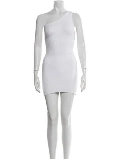 Pre-owned Wardrobe.nyc One-shoulder Mini Dress In White