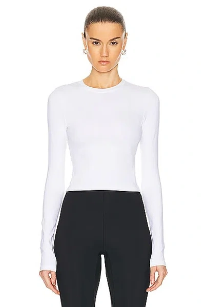 Wardrobe.nyc Opaque Long Sleeve Tee In White
