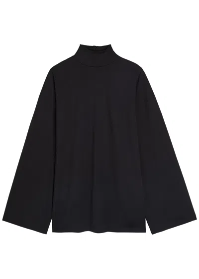 Wardrobe.nyc Opaque Lounge Stretch-polyamide Top In Black