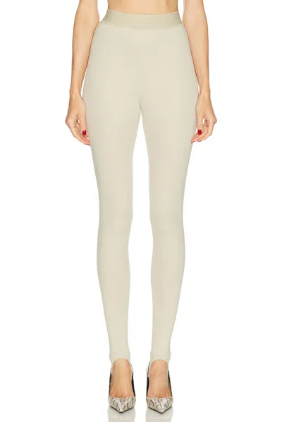Wardrobe.nyc Opaque Stirrup Legging In White