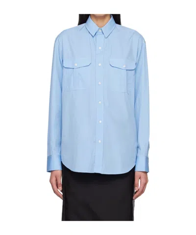 Wardrobe.nyc Oversize Cotton Shirt In Blue