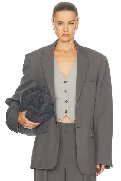 Wardrobe.nyc Oversize Single Breasted Blazer In Slate