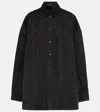 Wardrobe.nyc Oversized Cotton-blend Drill Shirt In Black